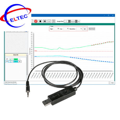 Cáp kết nối cho máy tính và máy đo độ rung Extech 407001-USB