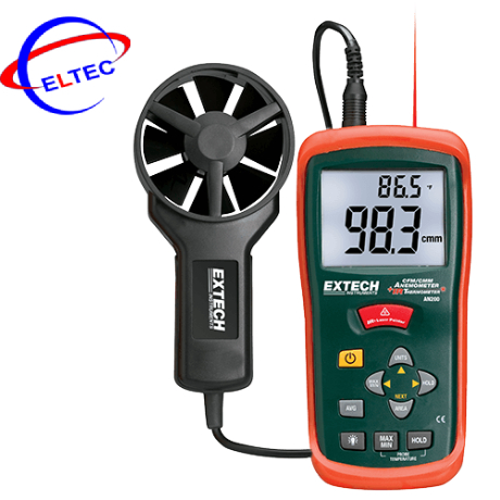 Máy đo nhiệt độ, tốc độ, lưu lượng gió Extech AN200 (0.4 đến 30.0 m/s, có tích hợp đo nhiệt độ bằng hồng ngoại)